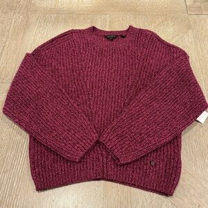 TED BAKER Wool Cashmere Maroon Knit Sweater Medium